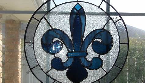 Fleur De Lis Stained Glass Window Film Fluer Church Art