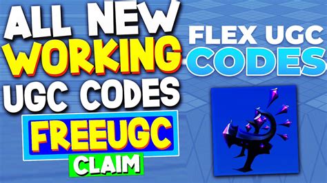 flex ugc codes roblox