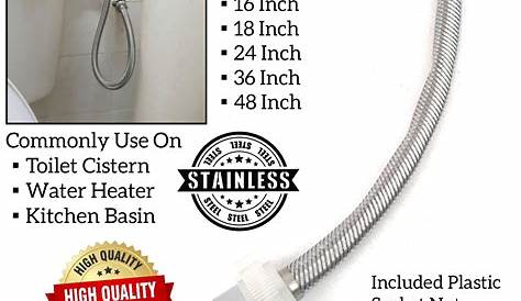 Flexible Hose For Toilet Cistern Stainless Steel Water Heater , Basin