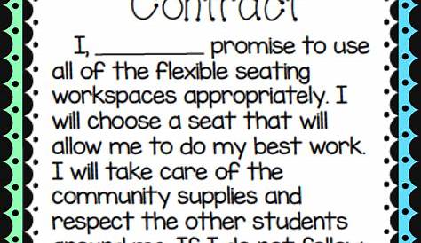 Flexible Seating Contract Pdf On A Budget? You Can Do It!