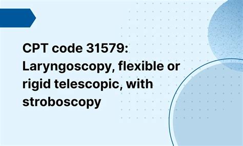 Flexible Fiberoptic Laryngoscopy Cpt Code