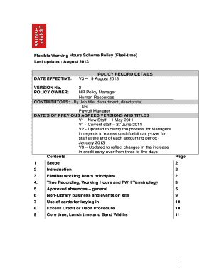 flexible working hours scheme