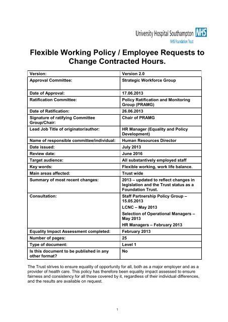 flexible working policy nhs fife