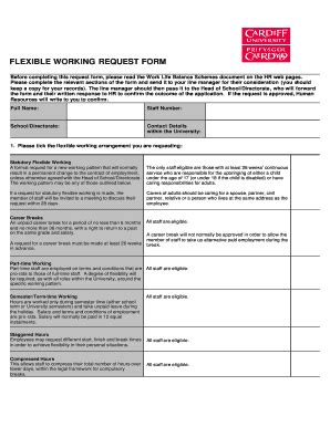 flexible working request form template