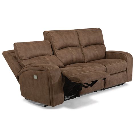 This Flexsteel Reclining Sofa With Power Headrest With Low Budget