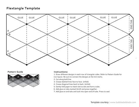 flextangle printable template printable template