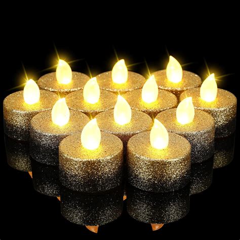 Flickering Gold Tea Lights