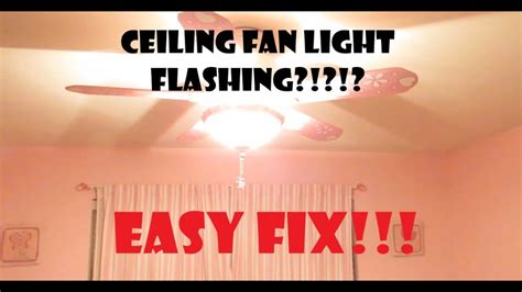 Flickering Lights Hunter Ceiling Fan