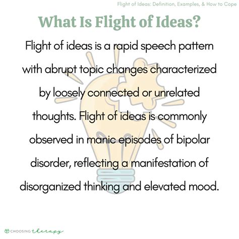 Flight Of Ideas Thought Process Example