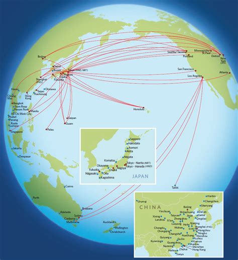 Flight Route Map From Usa To Japan