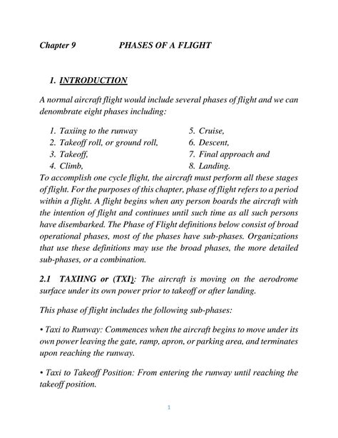 Flight Chapter Summaries