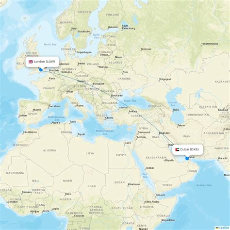 Flight Map To Dubai