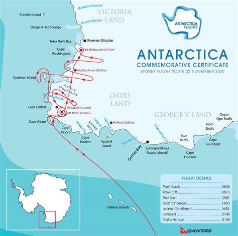 flight path over antarctica