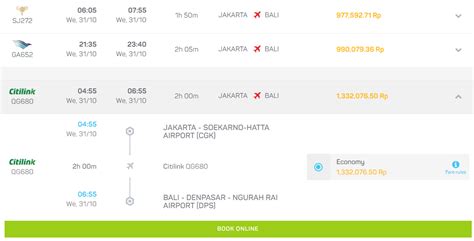 flight ticket from jakarta to bali