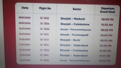 flights from india to abu dhabi schedule