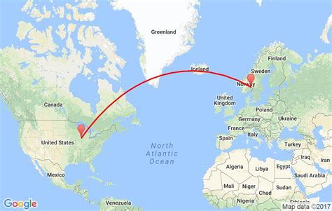flights from usa to norway