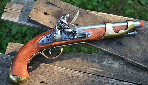 Flintlock Pistol For Sale Replica DX1149G Denix Colonial Double Barrel