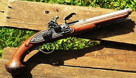 Flintlock Pistol Replica Ebay Washington 1748 Colonial