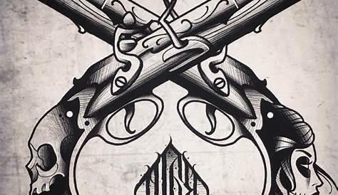 Flintlock pistol tattoo design Pistol tattoo, Flintlock