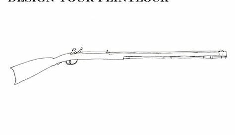 Flintlock Rifle Drawing Historical Stock Vector. Illustration Of Firearm
