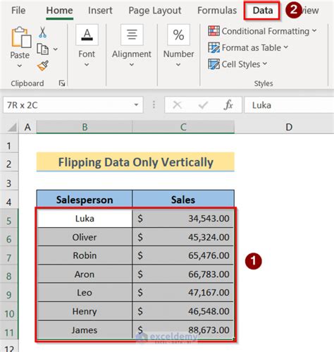 Flip Chart Data Excel