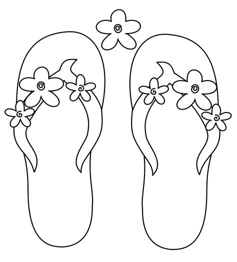 Free Download Flip Flops Coloring Pages