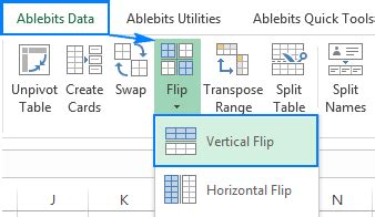 Flip Table Order In Excel
