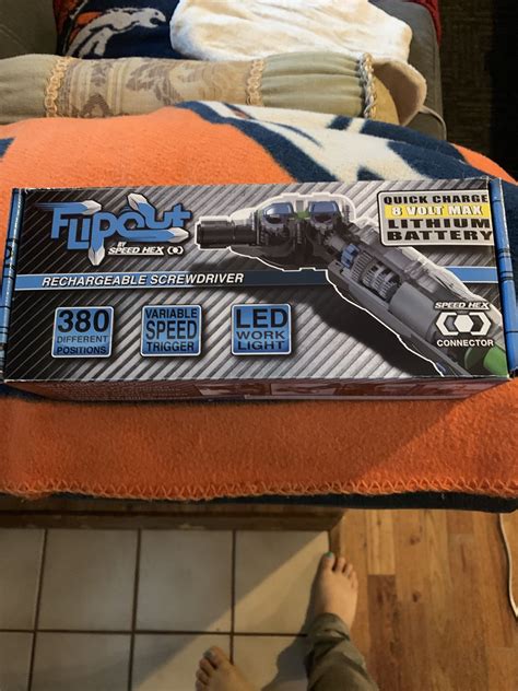 SpeedHex Flipout 8Volt Max Cordless Driver with 19Piece Bit Set and