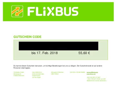 flixbus gutschein funktioniert nicht