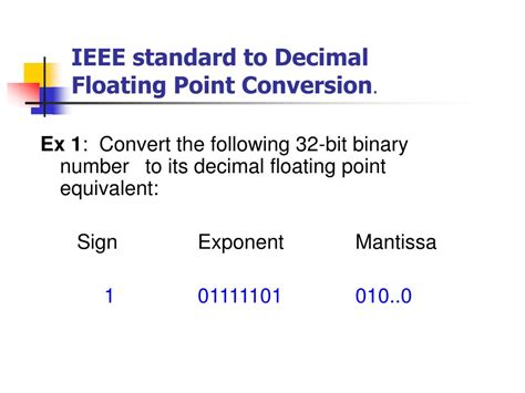 Float Binary To Decimal Conversion