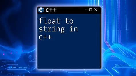 Float C++ In String