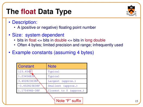 Float Data Type Meaning