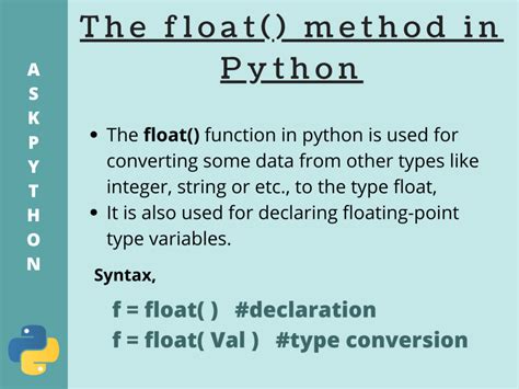Float Definition Programming