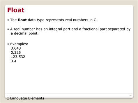 Float Example Number