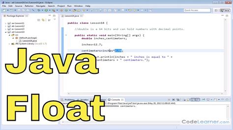 Float In Java Statement