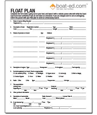 Float Plan Example