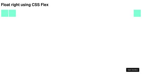 Float Right Css Flex