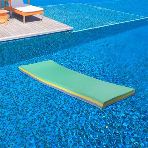 Intex Economat 72 in x 27 in Inflatable Floating Mattress Float Swim Pool Mat Blue
