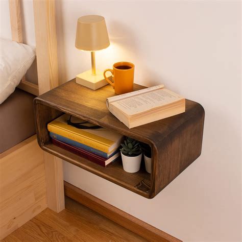 Floating Bedside Shelf With Light