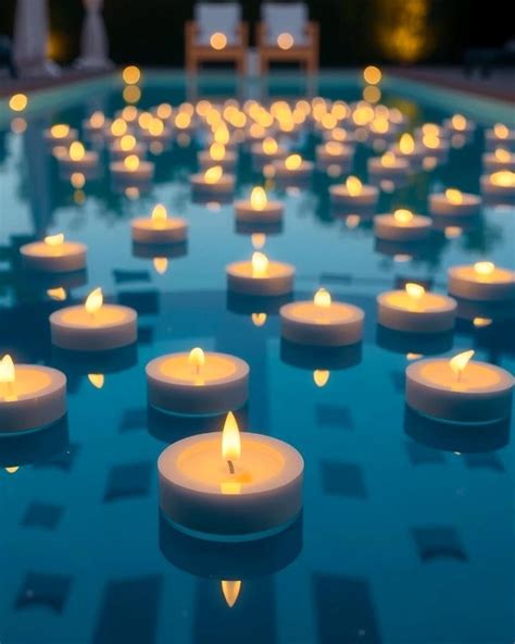 Floating Candles In A Pool