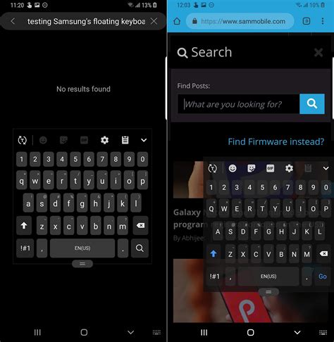 Floating Keyboard On Android