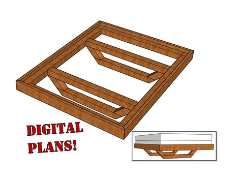 Floating King Bed Frame Plans