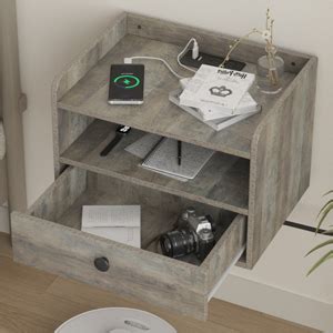 Floating Nightstand Grey