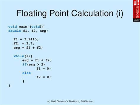 Floating Point Calculation In C