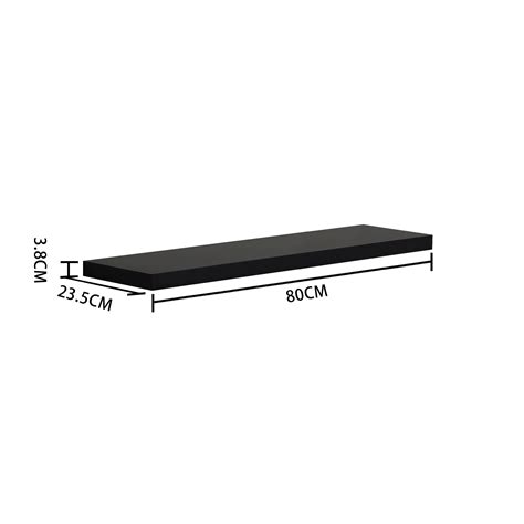 Floating Shelf Black 80Cm