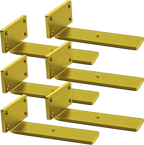 Floating Shelf Gold Brackets