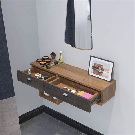 Floating Shelf With Drawer Dressing Table