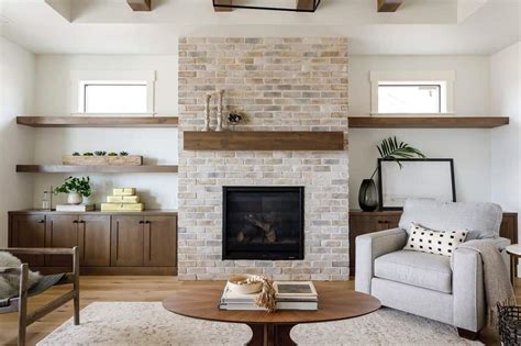 Floating Shelves On Fireplace