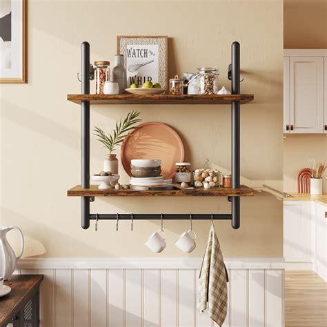 Floating Shelves With Hooks
