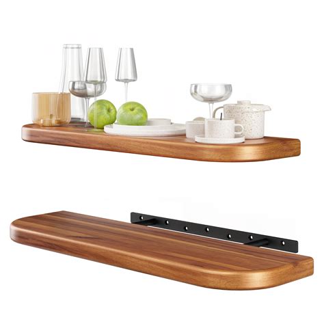 Floating Shelves With Rounded Edges